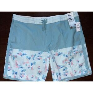 Honolua Surf Ice Hi-Island Time Blue Boardshorts Swim Quick Dry Men's 40‎ Hawaii